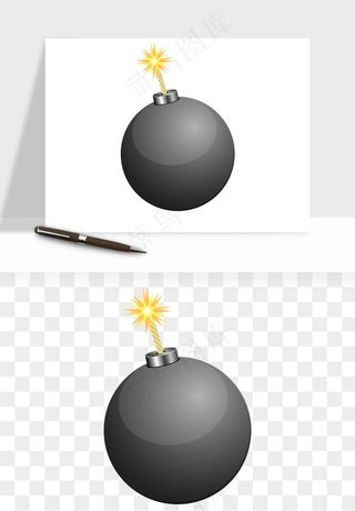 卡通地雷炸弹png免抠