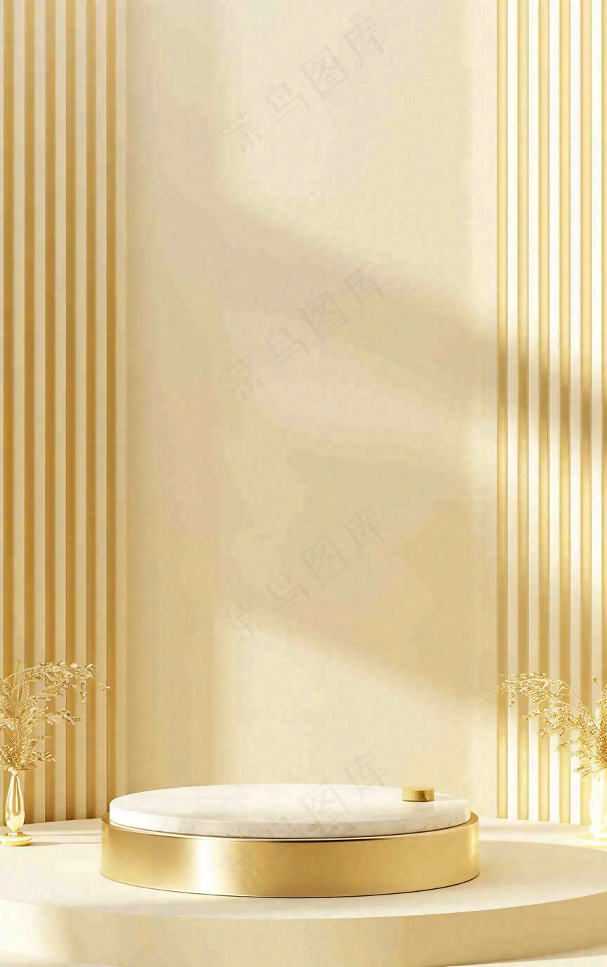 美妆护肤3d展台清新背景