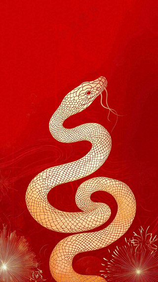 蛇年春节新年背景