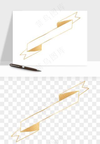 金色植物花环边框png免抠