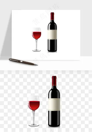 红酒玻璃酒杯png免抠
