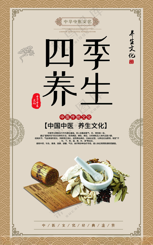 四季养生养生PSD