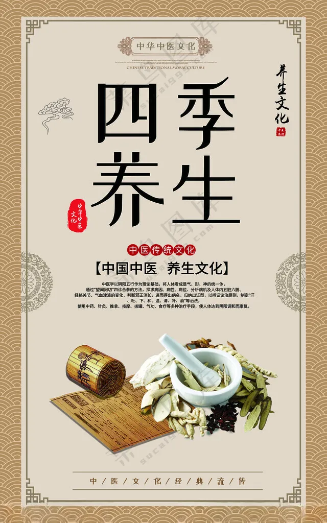 四季养生养生PSD