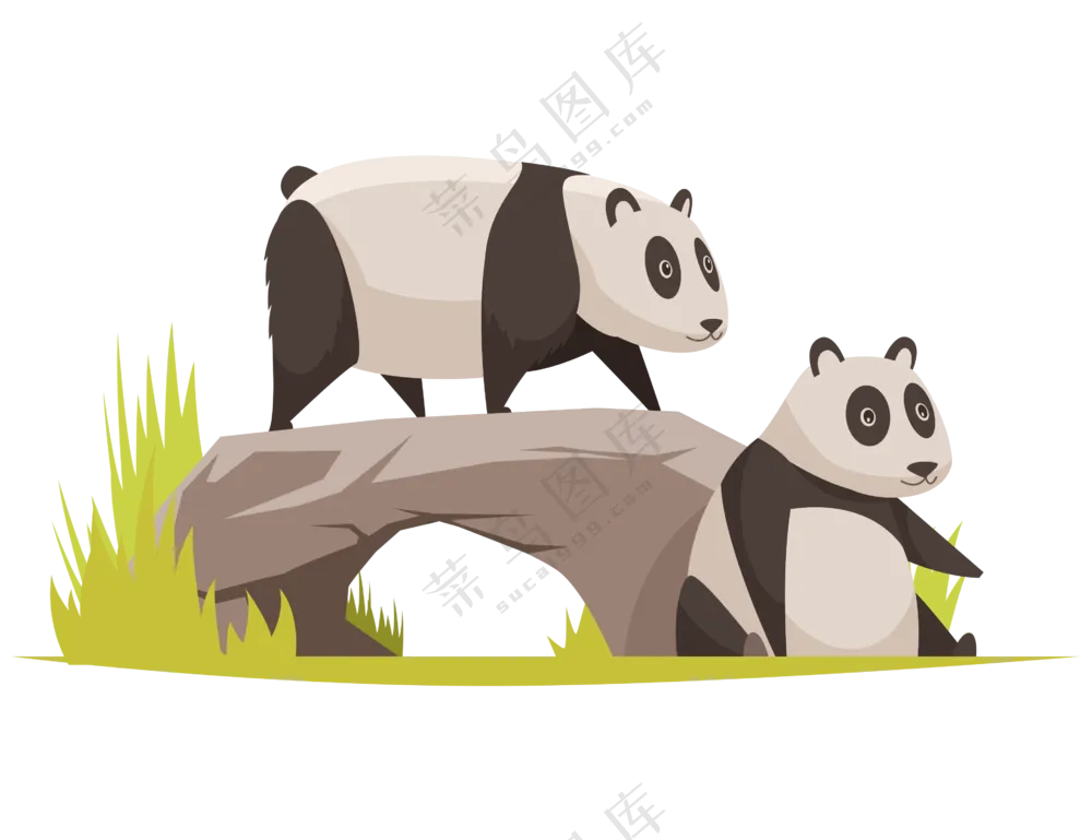 卡通动物熊猫
