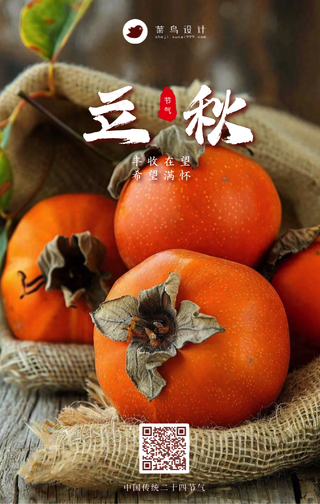 立秋手机海报
