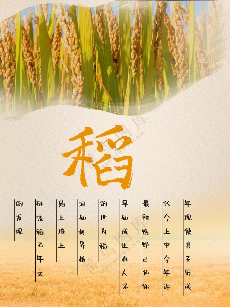 稻农产品系列农产品挂图海报