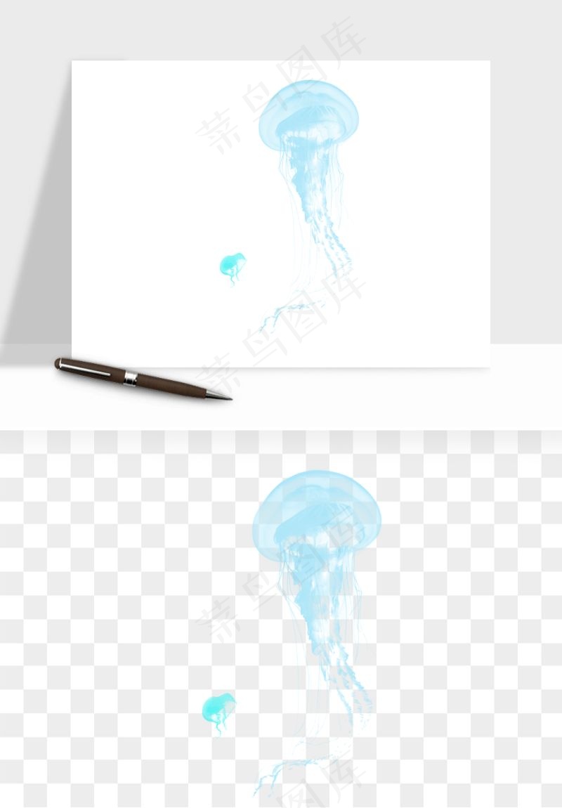 水母章鱼海底生物png免抠图