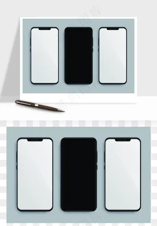 手机边框模型矢量png免抠