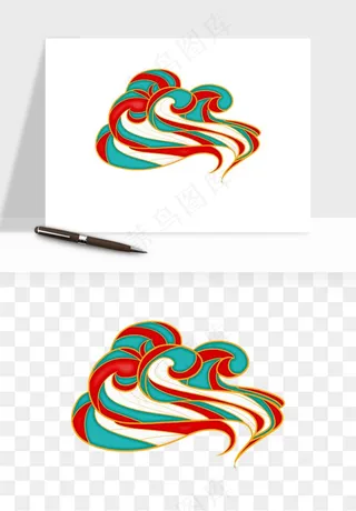 国潮敦煌云纹祥云云彩png免抠