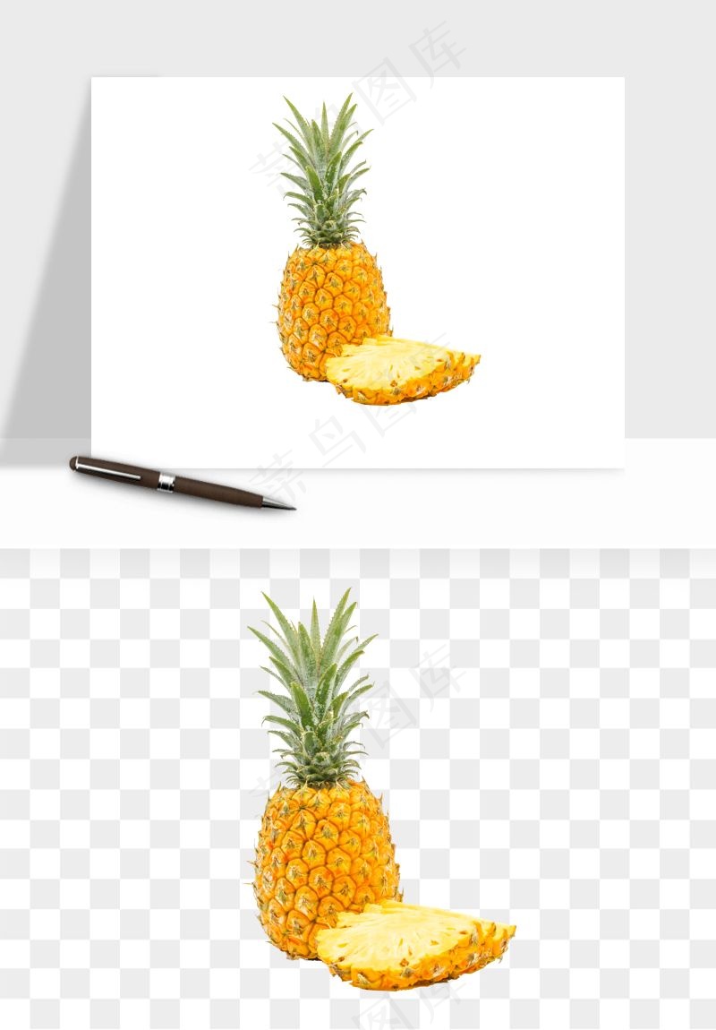 菠萝水果png免抠