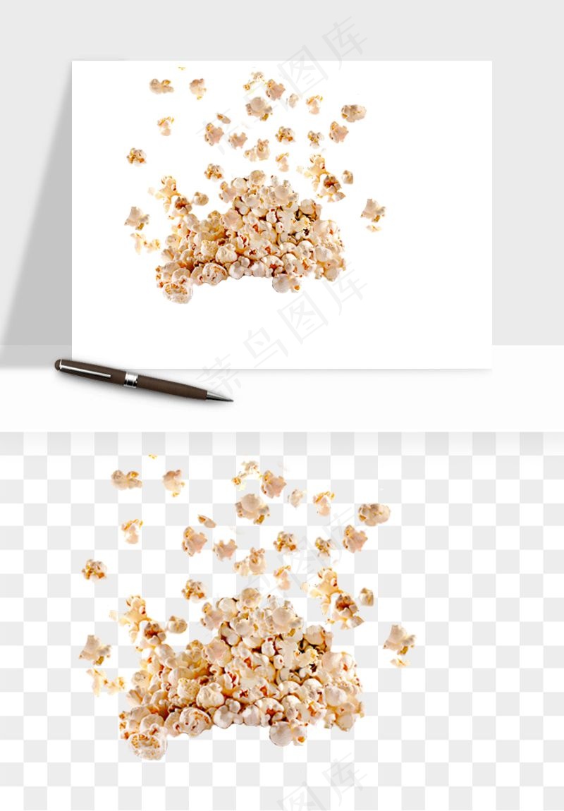 爆米花小吃png免抠