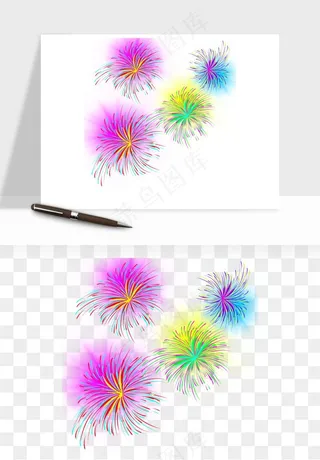 卡通烟花烟火礼花png免抠