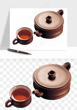 中国风茶壶茶几png免抠图