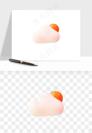 立体天气图标png免抠