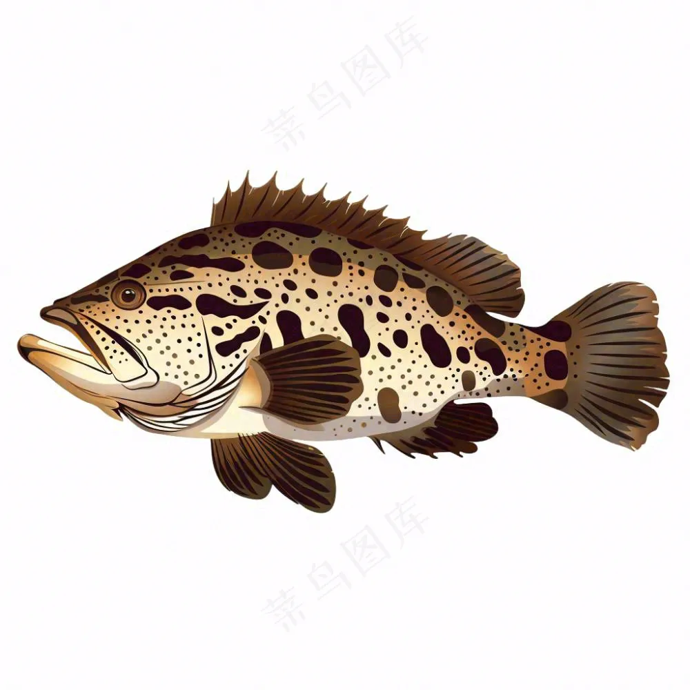 海洋鱼类海鲜卡通插画免抠