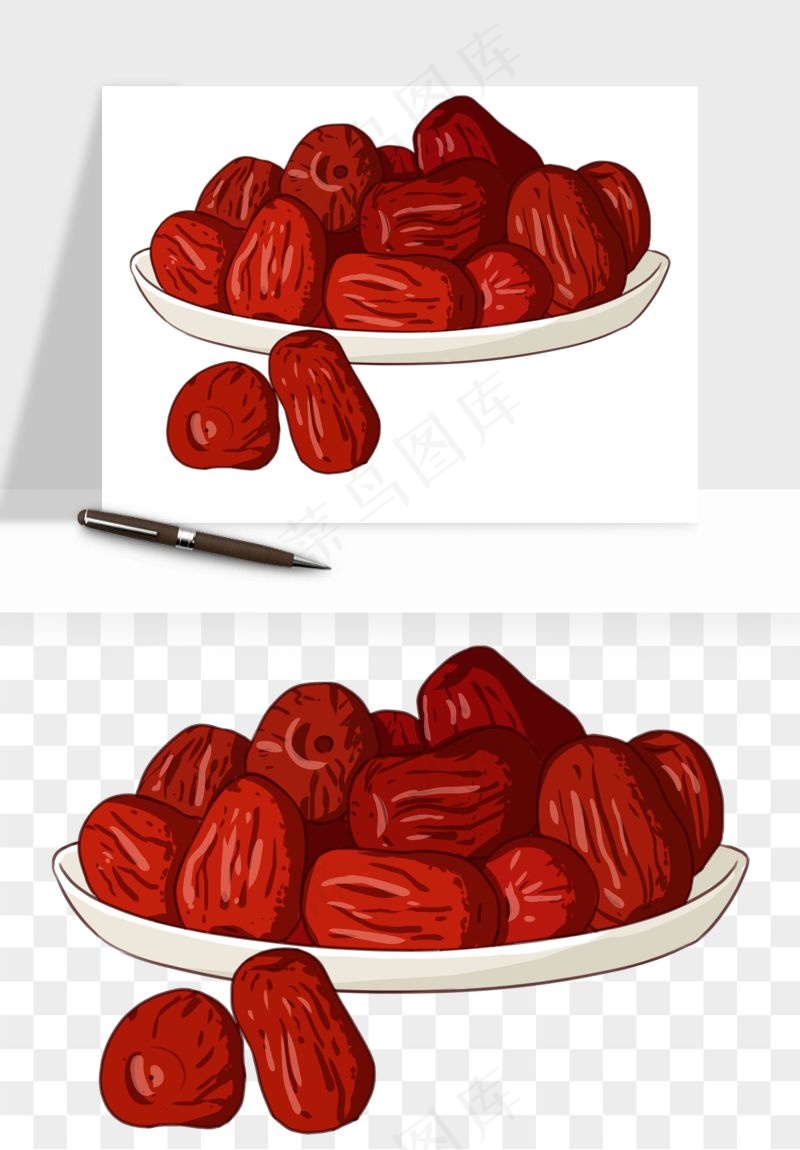 红枣大枣png免抠