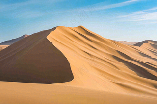 炎热干燥沙漠沙丘敦煌大漠风光自然风景摄影图