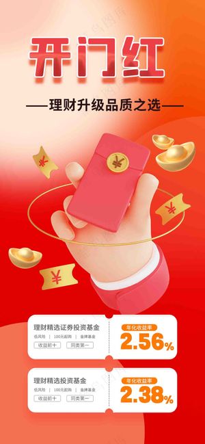 理财产品开门红海报