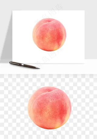 桃子油桃黄桃水果png免抠