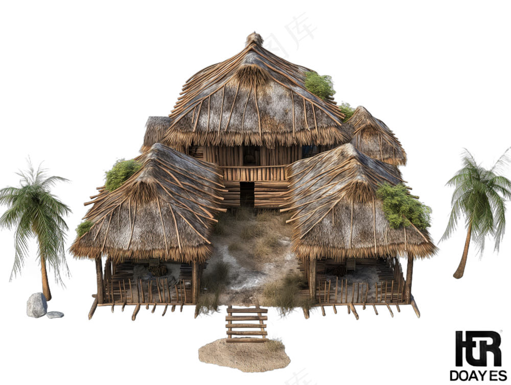 png免抠古代木构临时建筑