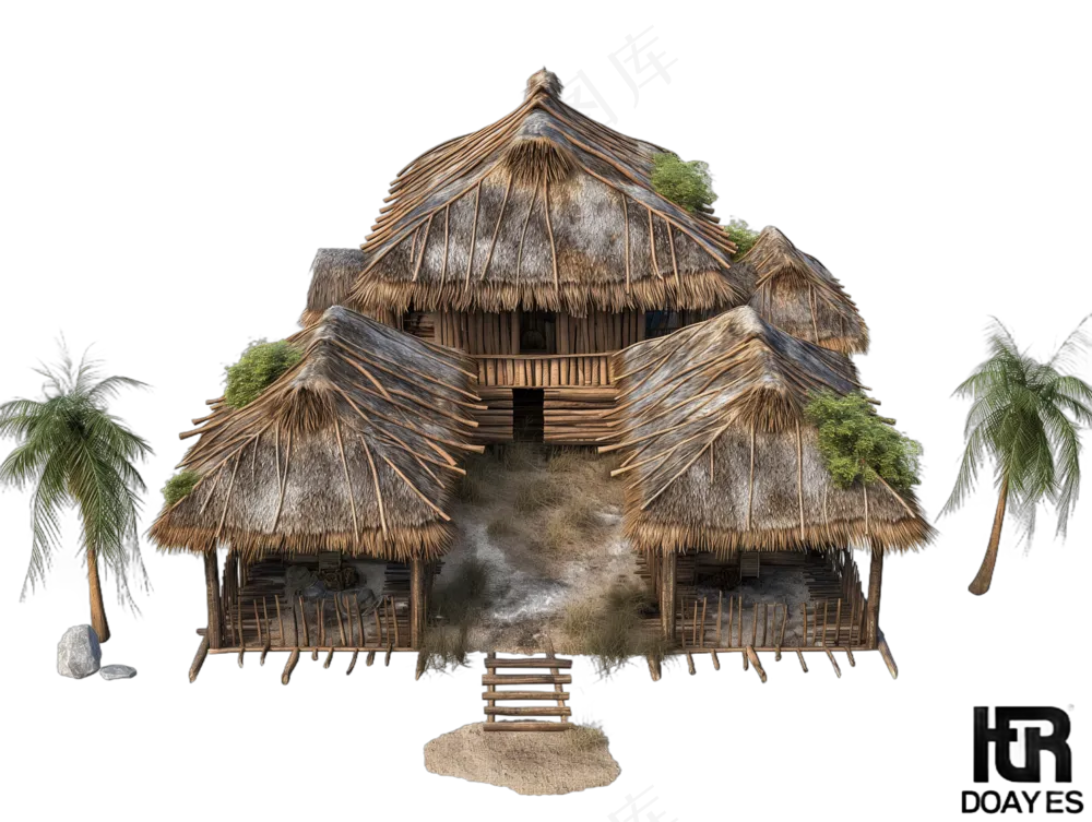 png免抠古代木构临时建筑