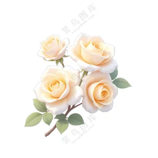 白色玫瑰花束