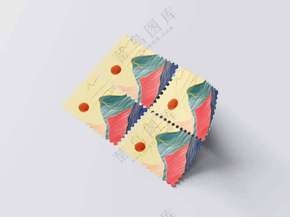 文创贴纸邮票样机-05