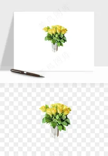 花瓶摆件花艺png免抠图