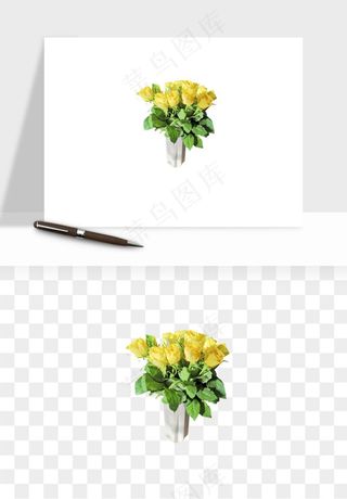 花瓶摆件花艺png免抠图