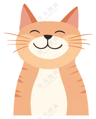 快乐橙色卡通猫