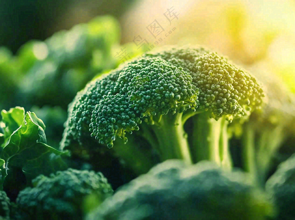 西兰花蔬菜绿色营养摄影图