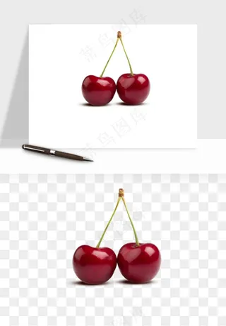 樱桃车厘子水果png免抠