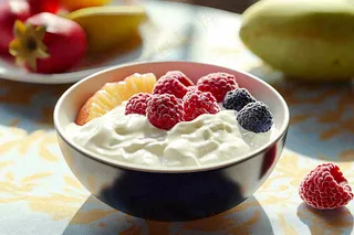 水果酸奶下午茶饮品摄影图