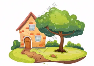 房屋小房子宠物家居卡通免抠