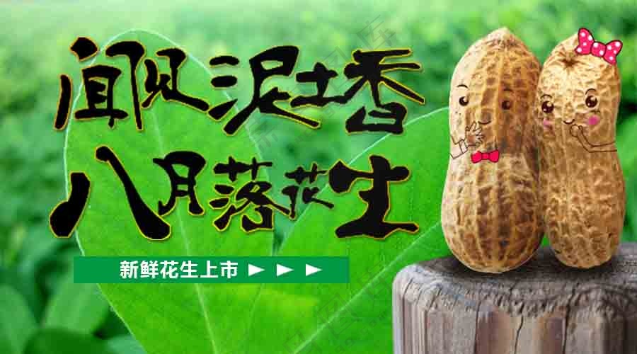 绿色新鲜花生宣传