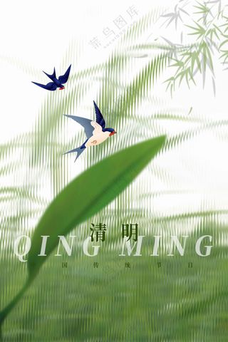 简约清明节节日活动宣传海报