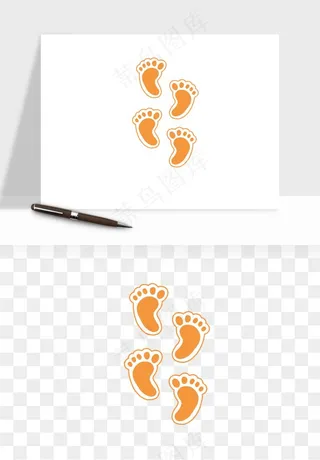 脚印脚丫鞋印png免抠