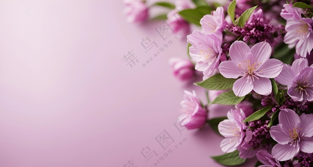 紫色风格花卉背景