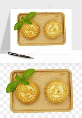 中秋月饼实物png免抠