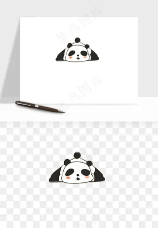 熊猫国宝手绘png免抠