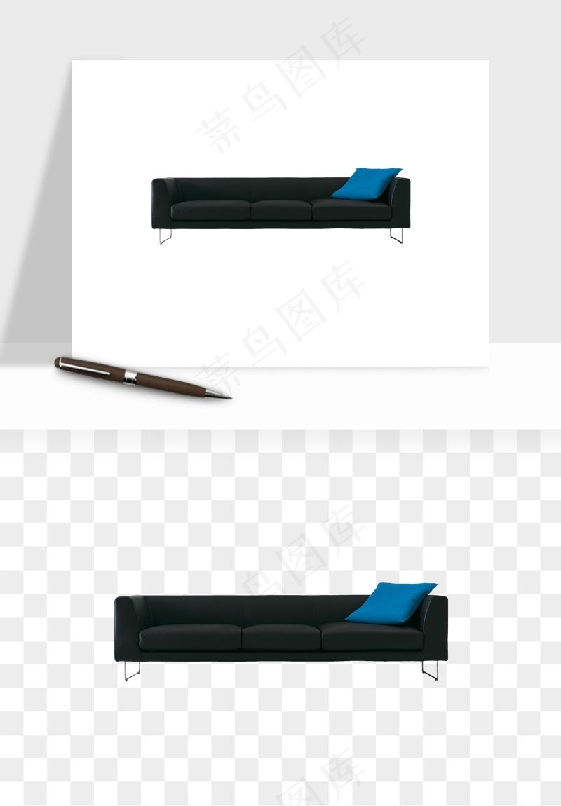 现代沙发家具png免抠