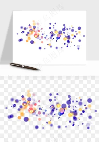 彩色光斑梦幻光点png免抠