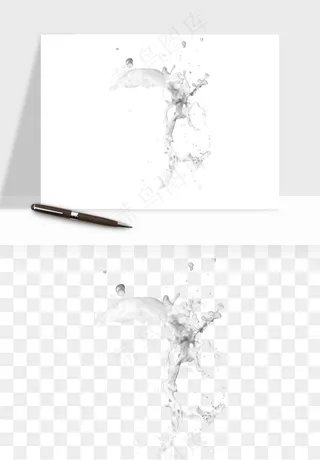 飞溅的牛奶牛奶杯元素png免抠