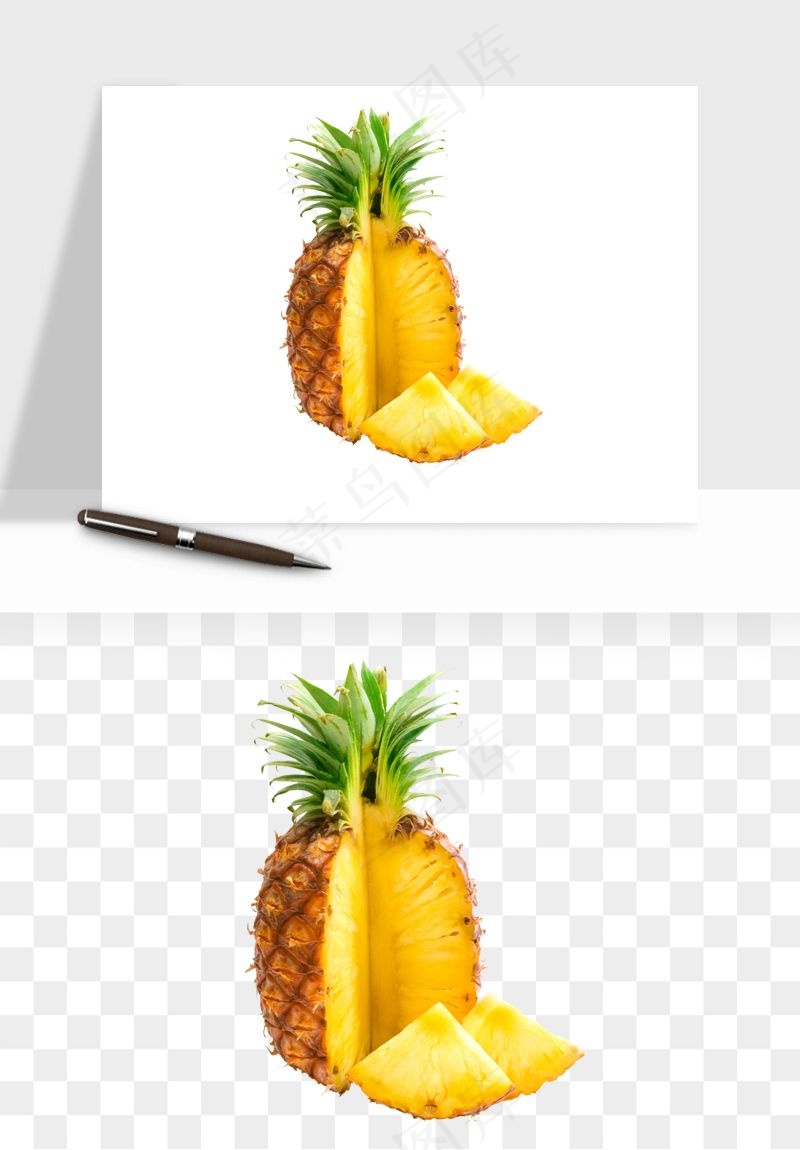 菠萝水果png免抠