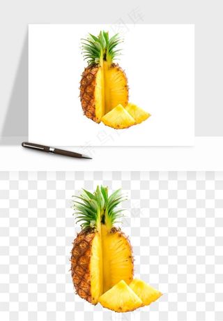 菠萝水果png免抠