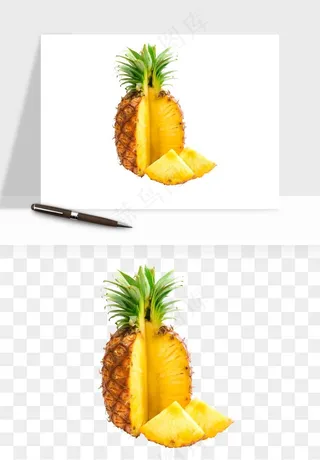 菠萝水果png免抠