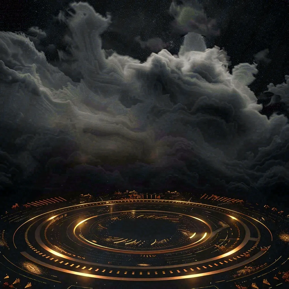 数码科技线光几何背景