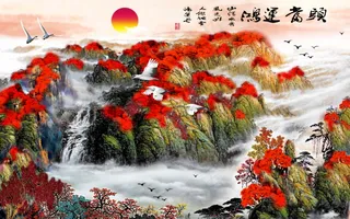 鸿运当头喷绘原图