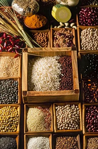 世界粮食日谷物米饭稻谷小麦摄影图