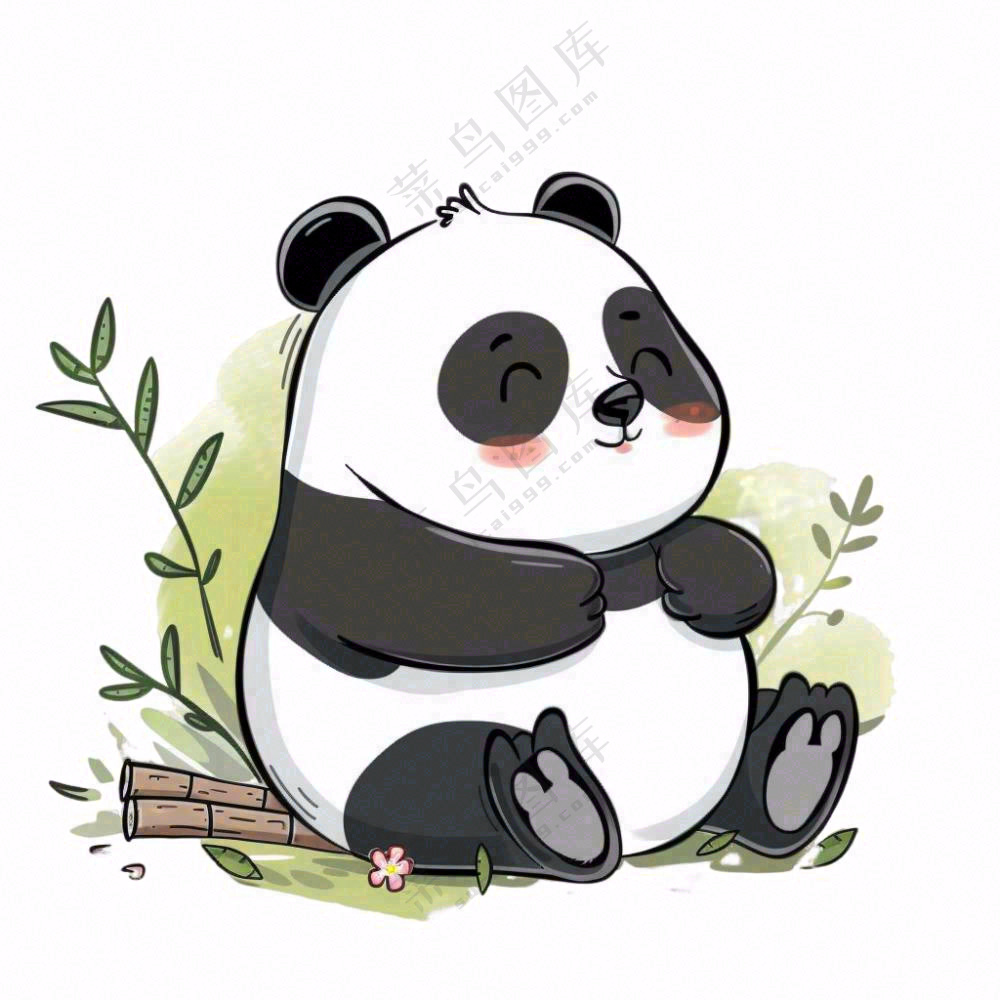 大熊猫国宝动物卡通可爱免抠